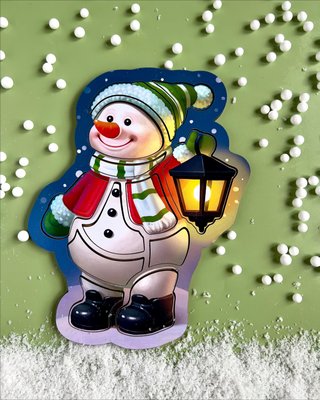 Контурний пазл mini - Снеговик ПСФ148 фото