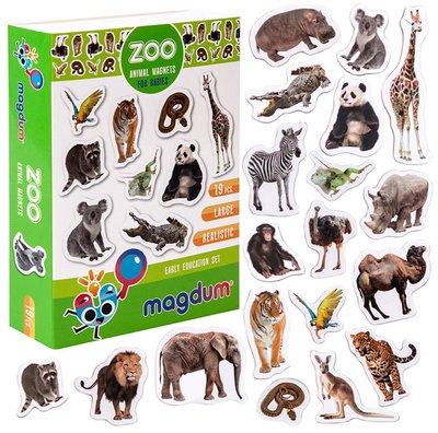 Набор магнитов животные Африки 19 шт "Zoo" 132176  фото