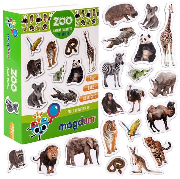 Набор магнитов животные Африки 19 шт "Zoo" 132176  фото